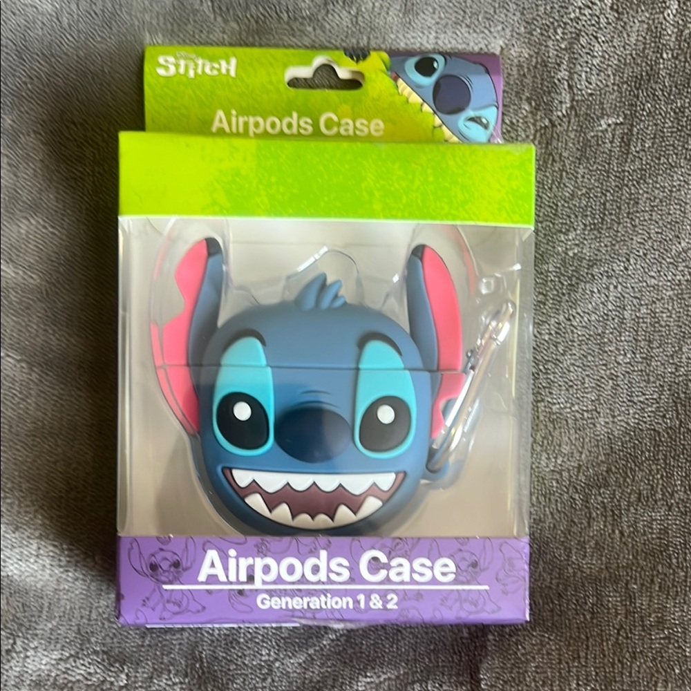 Disney Stitch Blue and Pink Headphones Case‎